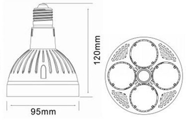 High Lumen 30W Led Spot Lighting 60 Hz IP44 , 30 ° school Led Track Spot Light