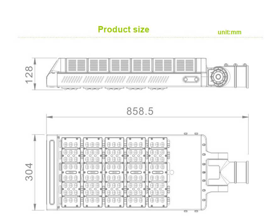High Brightness 150 watt  Outdoor Led Street Lights Rain-proof tructure